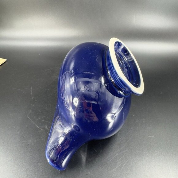 Fiesta Footed Gravy Boat Sauce Boat Cobalt Blue Vintage Ceramic Kitchenware VTG - Picture 4 of 15